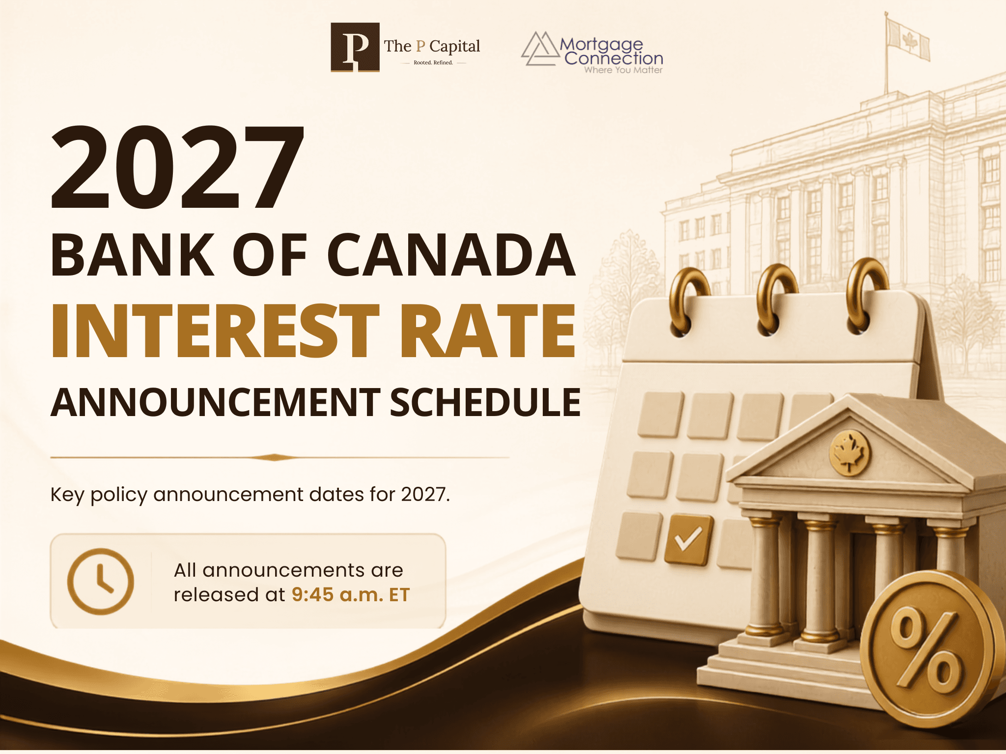 Bank of Canada Releases 2027 Interest Rate Announcement Schedule: What Homebuyers Should Know